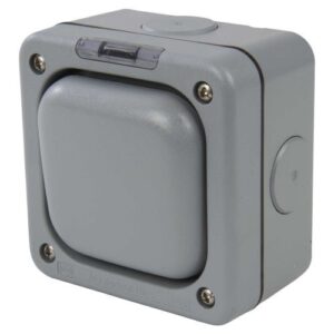 MK 10A 1G 2W GREY S/POLE MASTERSEAL SWITCH