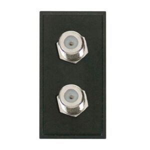 CLICK NEW MEDIA MATT SINGLE MEDIA MODULES DOUBLE FEM. SAT. F TYPE MATT BLACK