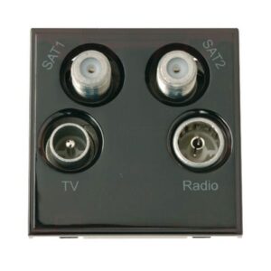 CLICK NEW MEDIA MATT DOUBLE MEDIA MODULES QUAD TV RADIO SAT1 & 2 MATT BLACK