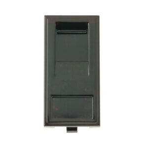CLICK NEW MEDIA MATT SINGLE MEDIA MODULES RJ45 CAT5E OUTLET MATT BLACK