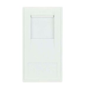 CLICK NEW MEDIA MATT SINGLE MEDIA MODULES RJ45 CAT5E OUTLET MATT WH