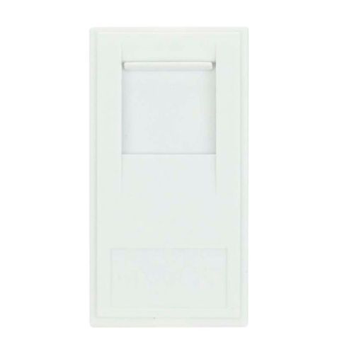 CLICK NEW MEDIA MATT SINGLE MEDIA MODULES RJ45 CAT5E OUTLET MATT WH