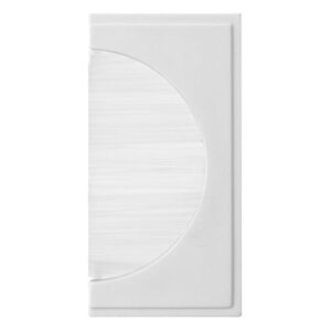 CLICK NEW MEDIA MATT SINGLE MEDIA MODULES 25X50MM BRUSH MODULE WHITE/WHITE BRUSH