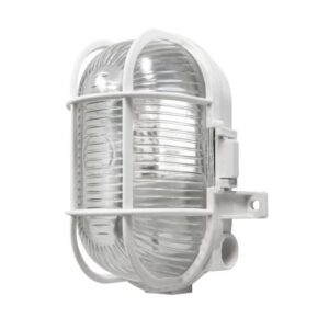 BLACK 60W ES OVAL BULKHEAD