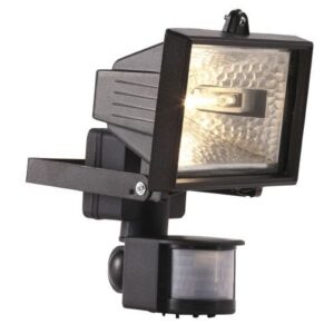 120W/150W (NOT WIRED) BLACK HALOGEN FLOODLIGHT+PIR