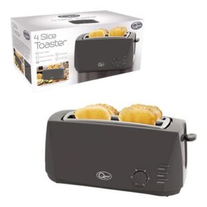 QUEST 4 SLICE LONG SLOT COOL TOUCH TOASTER - GREY