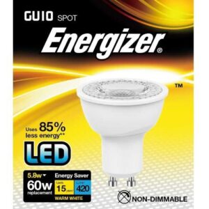 ENERGIZER LED GU10 6.2W=60W 480LM WARM WHITE