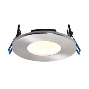SAXBY ORBITAL PLUS (97MM) IP65 DIM 3000K FIRE RATED SATIN NICKLE