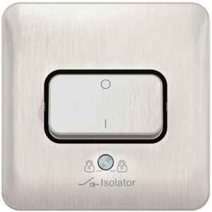 SCHNEIDER LISSE SCREWLESS BRUSHED CHROME FAN ISOLATOR BLACK INSERT