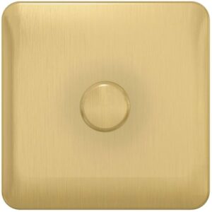 SCHNEIDER LISSE SCREWLESS SATIN BRASS 1G LED DIMMER