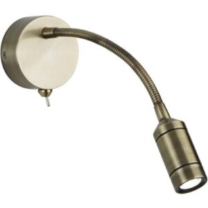 SEARCHLIGHT FLEXY LED ADJUSTABLE WALL LIGHT - ANTIQUE BRASS