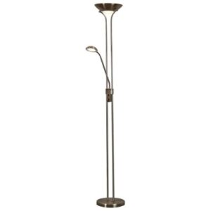 SEARCHLIGHT MOTHER & CHILD LED DIMMABLE FLOOR LAMP - ANTIQUE BRASS