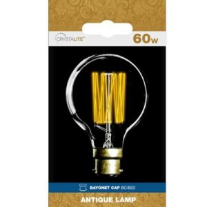 STATUS ANT FIL GLOBE 60W BC SQUIRREL CAGE G/TIN