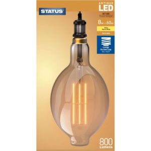 STATUS LED BT180 ES 8W=60W DIM FIL GOLD TINT