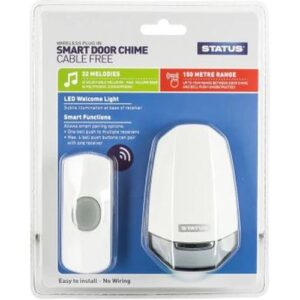 STATUS DOOR CHIME WHITE PLUG IN WITH NIGHTLIGHT ( SWPDCNLCF )