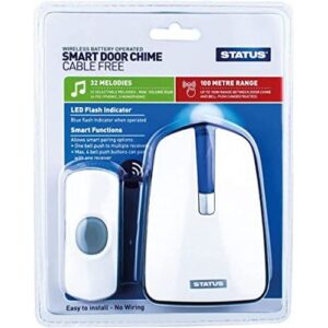 STATUS DOOR CHIME WHITE BATTERY OPERATED ( SWCFDC )