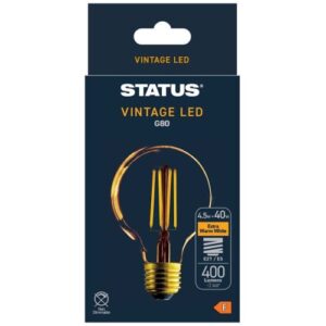 STATUS LED ANT.FILAMENT G80 ES 4.5W GOLD TINT