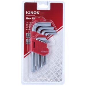 IONOS 9PC 1.5/2/2.5/3/4/5/6/8/10MM HEX KEY SET