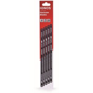 IONOS HACKSAW BLADES - 5 PACK - HIGH CARBON STEEL - 12" X 12.2MM - HRC50-55 TEETH