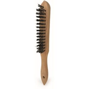 IONOS  WIRE BRUSH - WOODEN HANDLE - 6 X 16 STEEL WIRES
