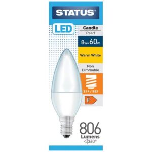 STATUS LED CANDLE SES 7.5W=806LM.=60W OP W/W
