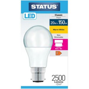 STATUS LED GLS 19W=2500L=150W BC OPAL W/W