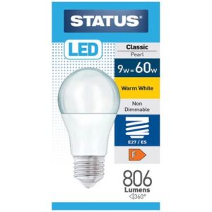 STATUS LED GLS A60 8W=806L=60W ES OPAL W/W