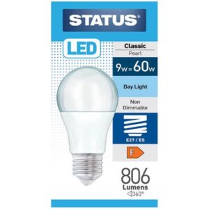 STATUS LED GLS A60 8W=806L=60W ES OPAL DAYLIGHT