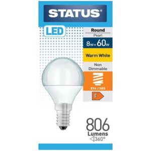 STATUS LED GOLFBALL 6.5W=806L=60W SES OPAL W/W