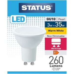 STATUS LED GU10 3W=260L=35W 100° W/W