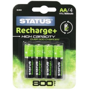 STATUS AA 800MAH NiNH RECH BATT - 4PK