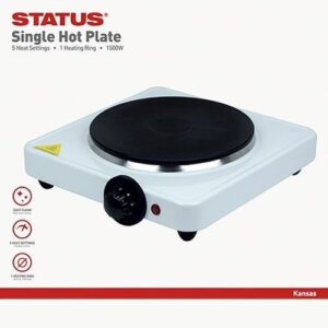 STATUS KANSAS 1500W SINGLE HOT PLATE