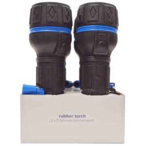 STATUS BLACK  RUBBER TORCH - D SIZE - 6PK