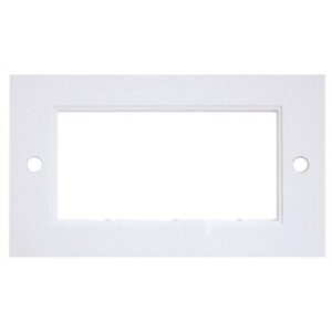 PLATE 2 GANG 4 MODULE WHITE