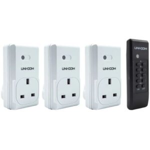 UNI-COM 3 REMOTE CONTROLLED SOCKETS X 1 REMOTE