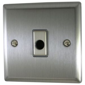 VARILIGHT BRUSHED STEEL FLEX OUTLET BL