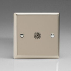 VARILIGHT SATIN CHROME 1G COAX SOCKET