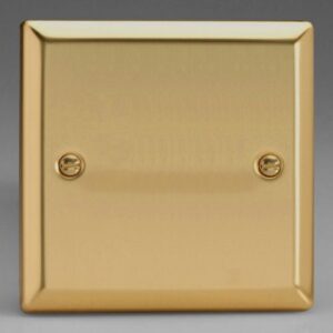 VARILIGHT 1 GANG BLANK PLATE - VICTORIAN BRASS XVSB