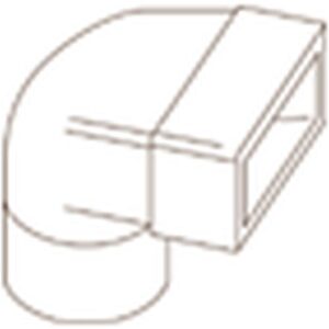 VENT-AXIA 204 X 60 ELBOW BEND 125MM TO RCTANGULAR