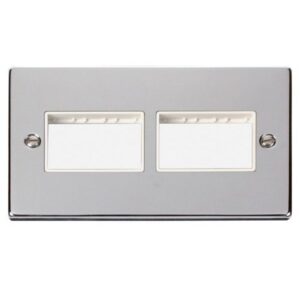 CLICK MINIGRID 6-GANG PLATES 2G PLATE(3 + 3)SW APER