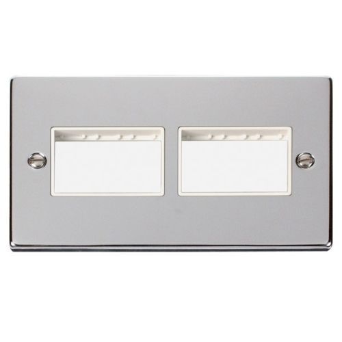 CLICK MINIGRID 6-GANG PLATES 2G PLATE(3 + 3)SW APER