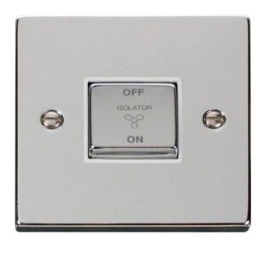 CLICK DECO VICTORIAN POLISHED CHROME 10A 1-GANG 3 POLE INGOT SW