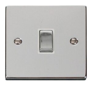 CLICK DECO VICTORIAN POLISHED CHROME INGOT 20A 1G DP SWITCH WITHOUT FLEX OUTLET