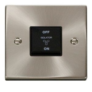 CLICK DECO VICTORIAN SATIN CHROME 10A FAN ISOLATION SWITCH
