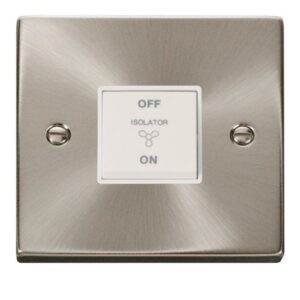 CLICK DECO VICTORIAN SATIN CHROME 10A FAN ISOLATION SWITCH