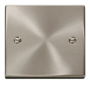 CLICK DECO VICTORIAN SATIN CHROME VP 1-GANG BLANK PLATE