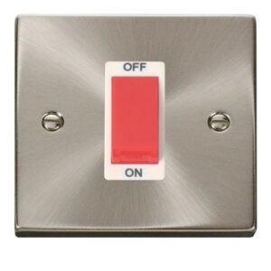 CLICK DECO VICTORIAN SATIN CHROME VP 1-GANG 45A DP SWITCH