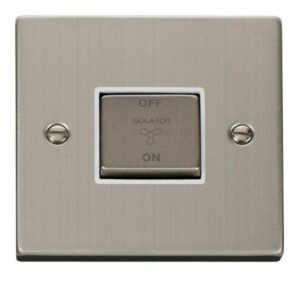 CLICK DECO VICTORIAN STAINLESS STEEL 10A 1-GANG 3 POLE INGOT SW