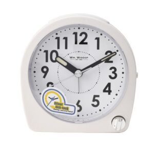 ROUND ALARM CLOCK WITH SWEEP MOVEMENT - WHITE