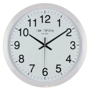 WIDDOP WHITE ROUND WALL CLOCK 40CM